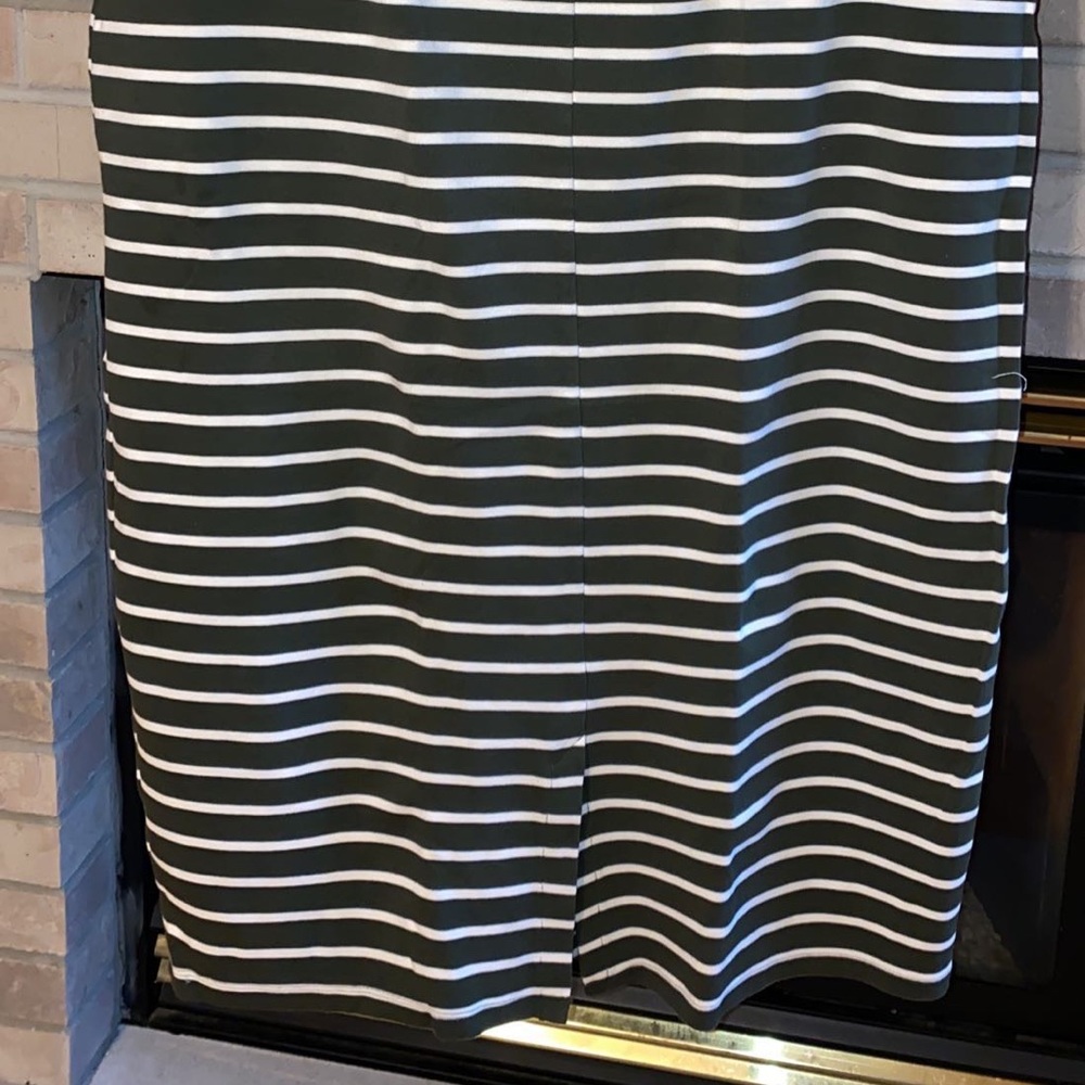 Dark green and white striped skirt from old navy.